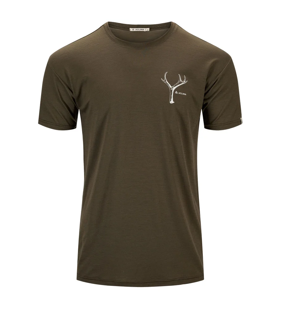LightWool Tee Print Horn M's Tarmac, view: 3