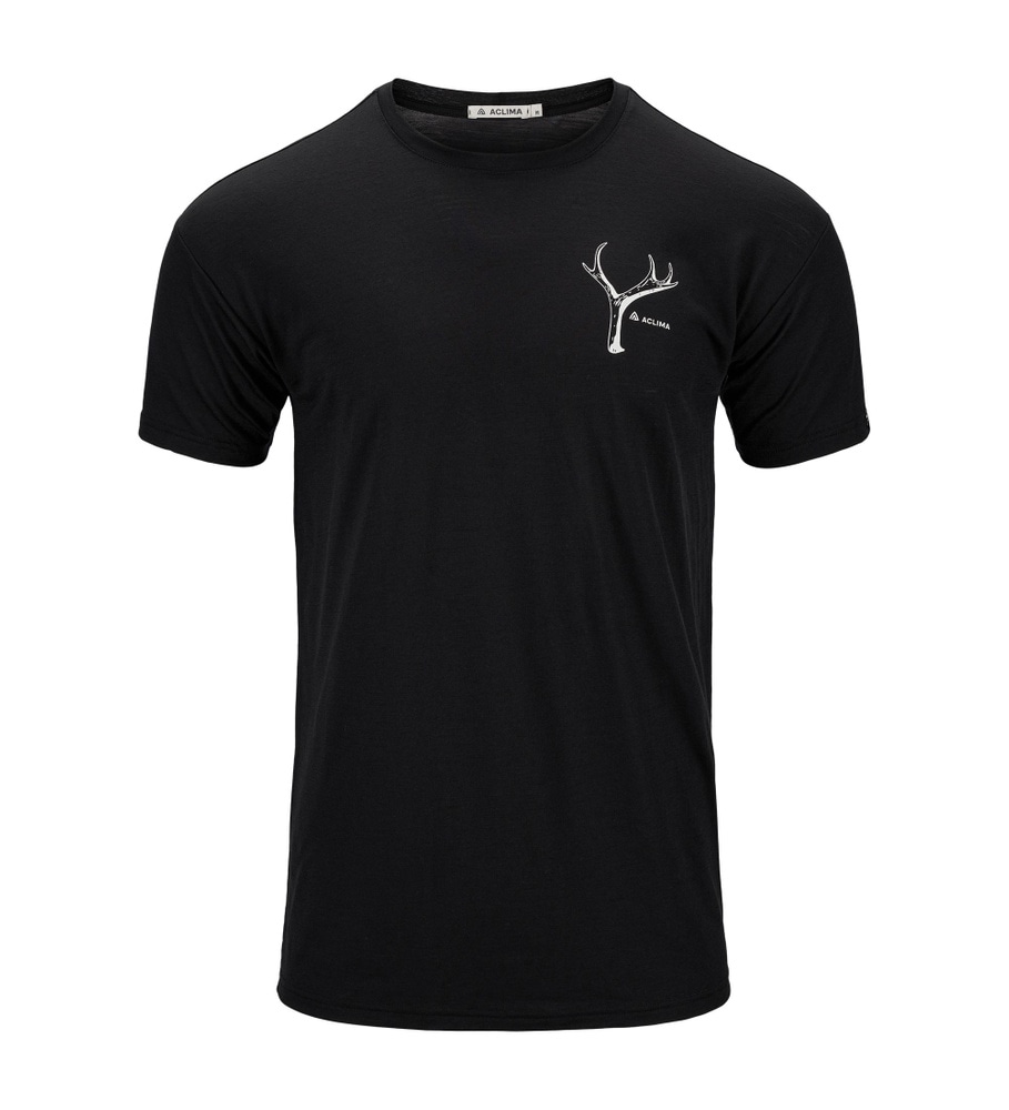 LightWool Tee Print Horn M's Jet Black, view: 4