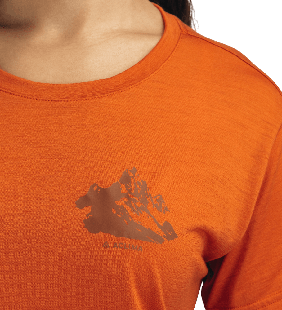 LightWool 140 Classic Tee Mountain W's Apricot Orange, view: 2
