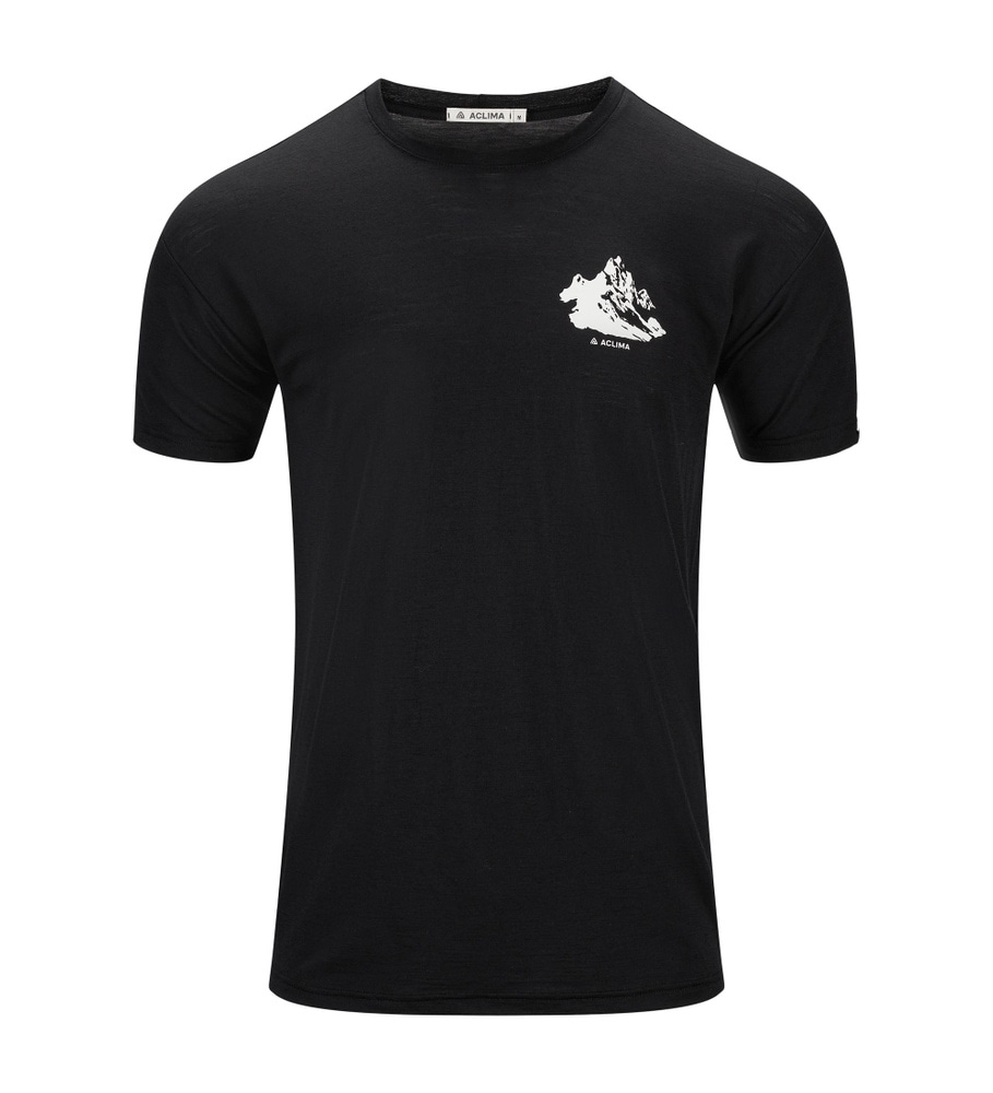 LightWool Tee Mountain M's Jet Black, view: 3