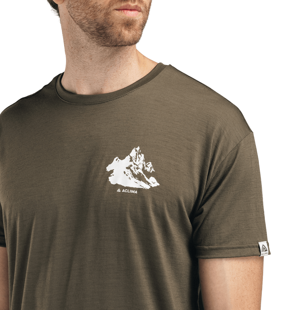LightWool Tee Mountain M's Tarmac, view: 2