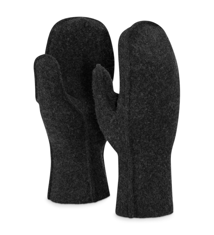 reborn Felted Mittens Dark Grey Melange, view: 2