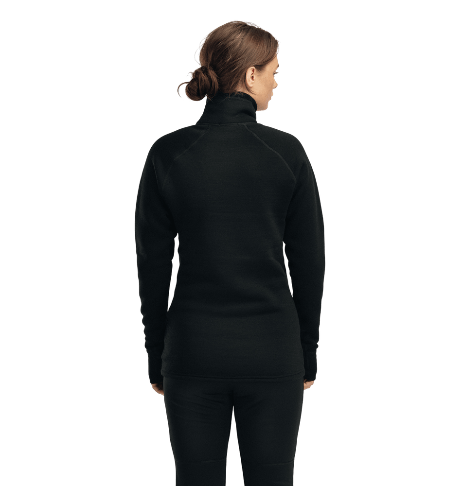 FleeceWool V2 Polo w/ zip W's Jet Black, view: 2