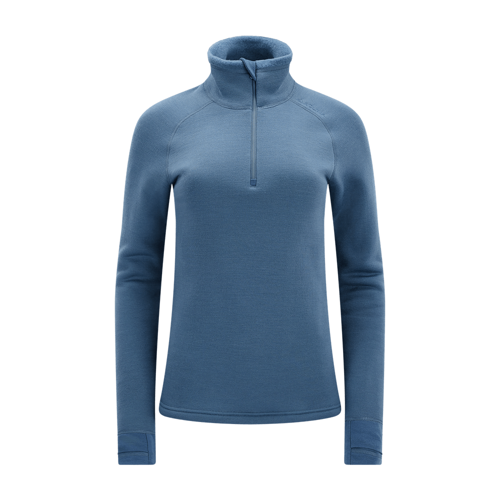 FleeceWool V2 Polo w/ zip W's Blue Fusion, view: 5
