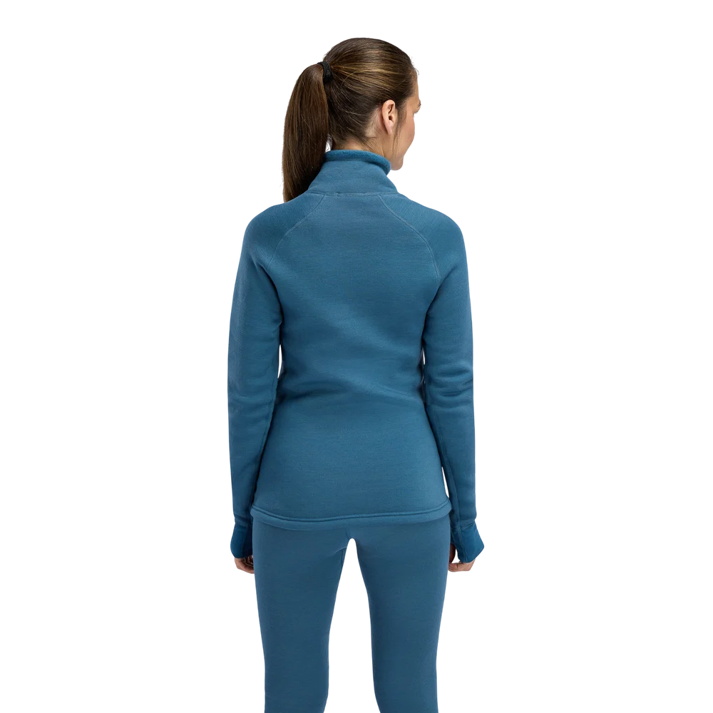FleeceWool V2 Polo w/ zip W's Blue Fusion, view: 1