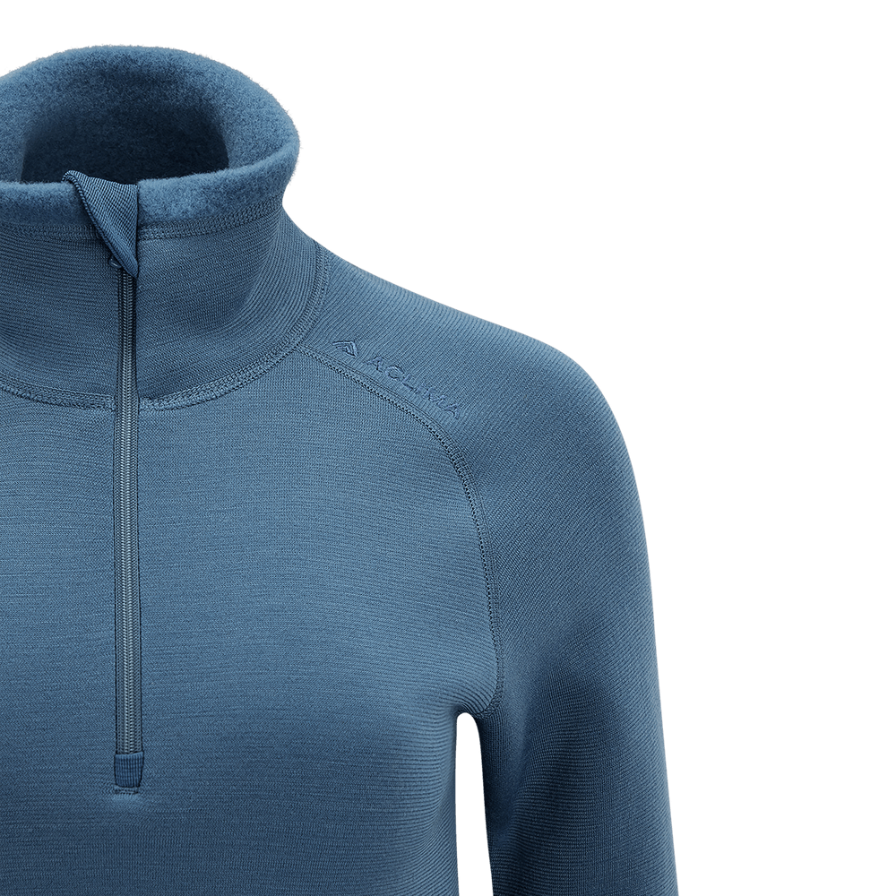 FleeceWool V2 Polo w/ zip W's Blue Fusion, view: 8
