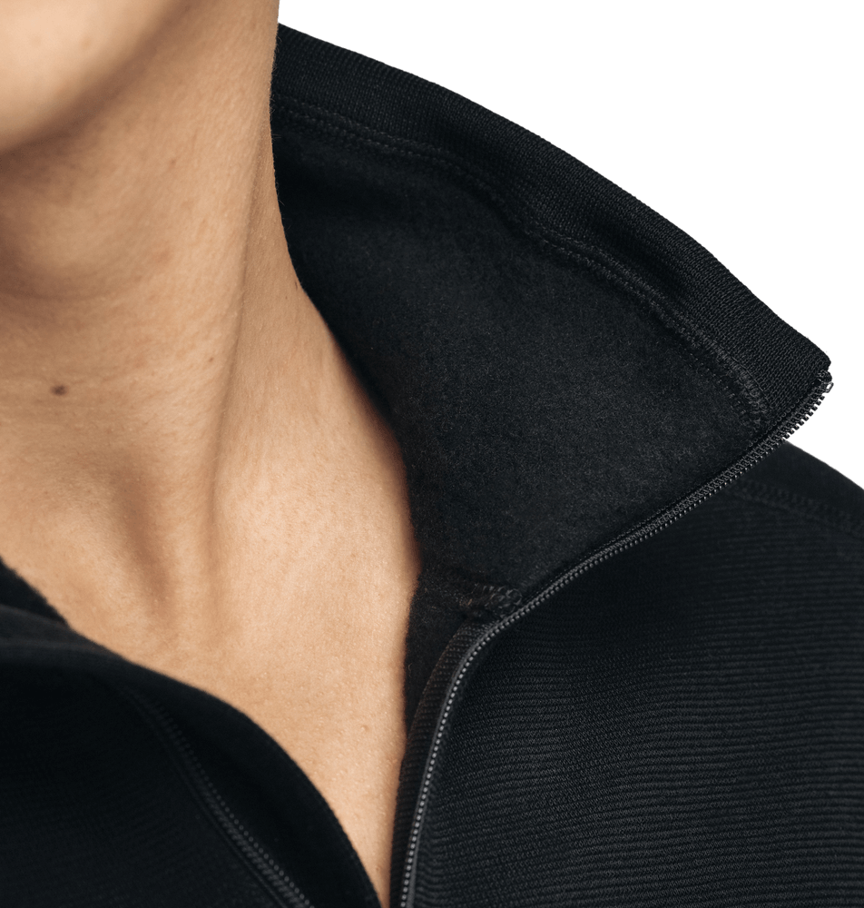 FleeceWool Polo w/ zip M's Jet Black, view: 2