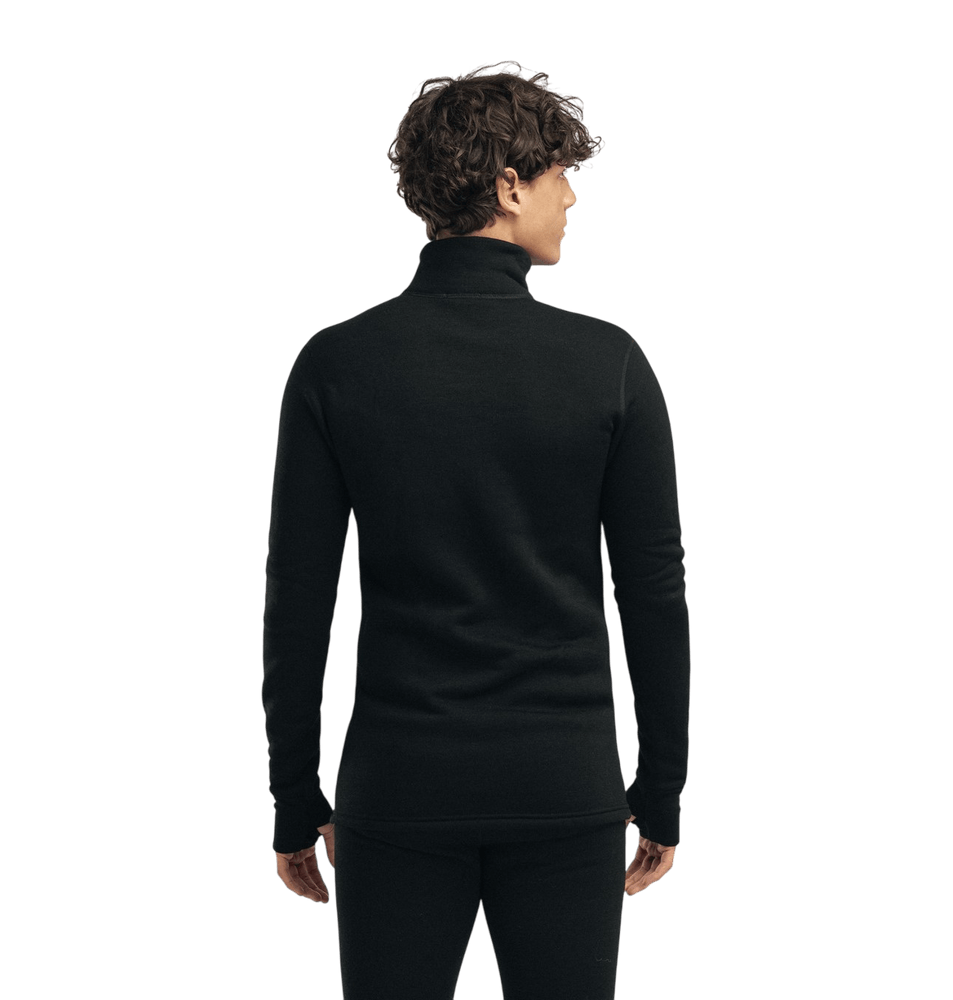 FleeceWool Polo w/ zip M's Jet Black, view: 1