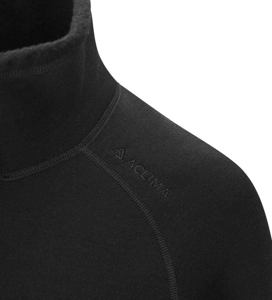 FleeceWool Polo w/ zip M's Jet Black, view: 7