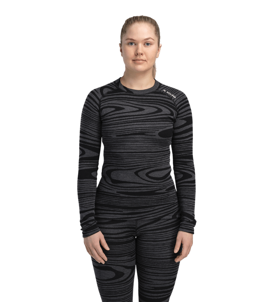 WarmWool Motion Crewneck W's Black Motion, view: 1