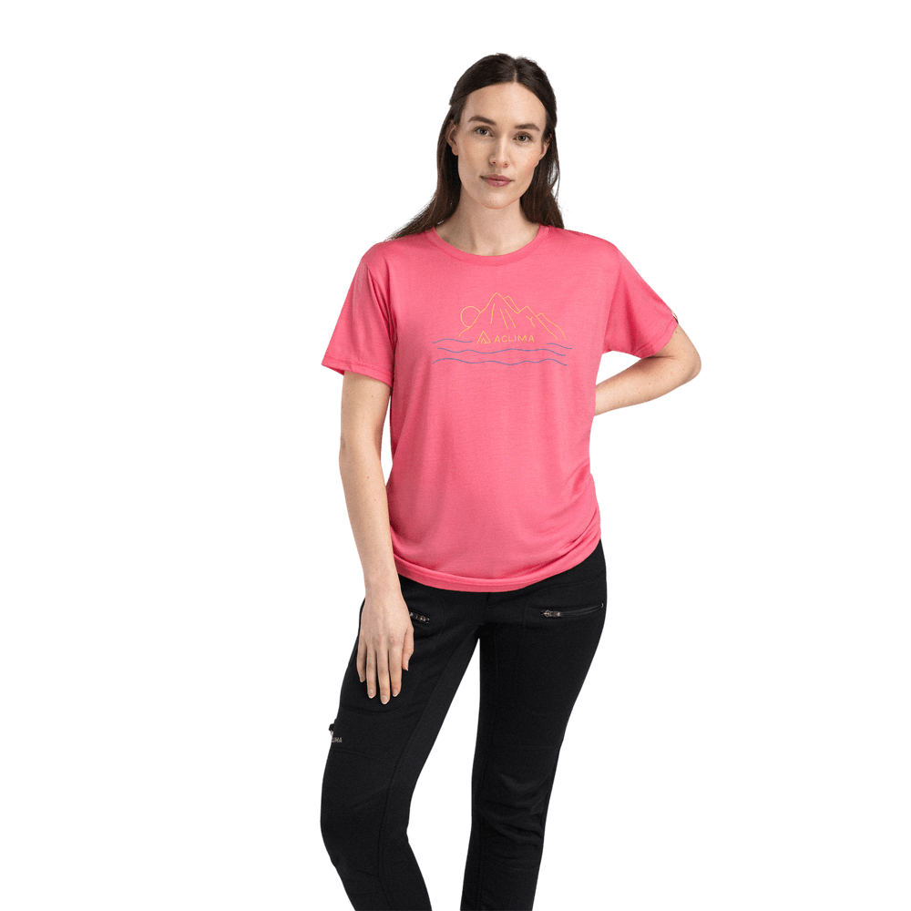 productCard.productImage: LightWool 140 Classic Tee Sunset W's Sun Kissed Coral