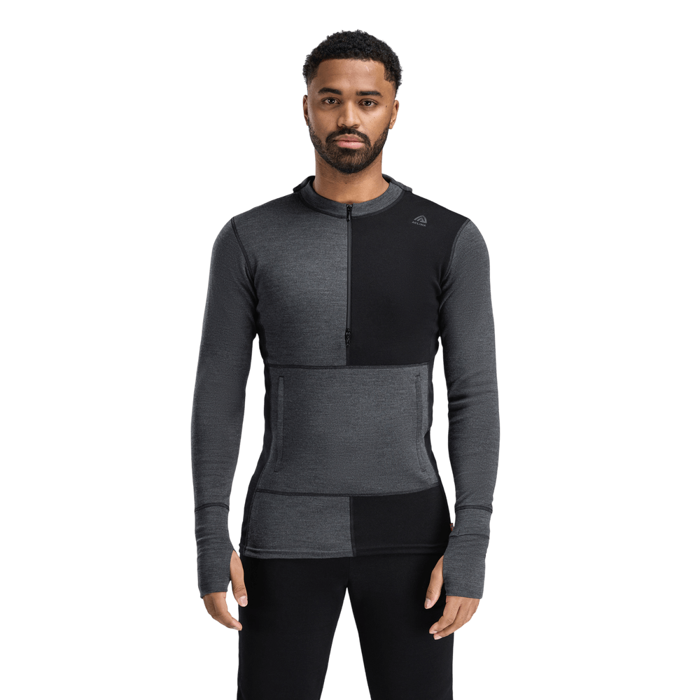 WarmWool Hoodsweater w/zip M's Jet Black/Marengo, view: 1