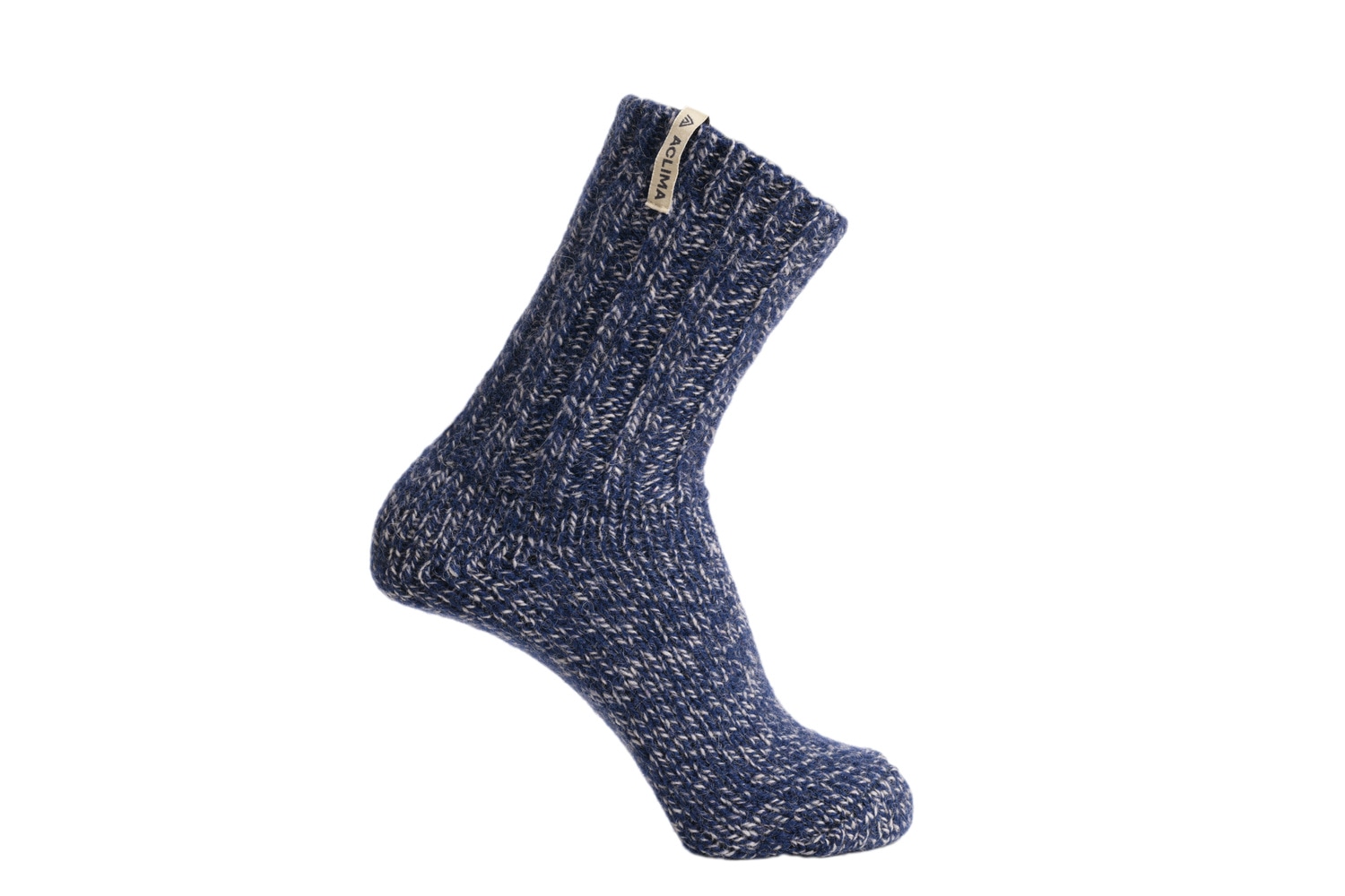 Norwegian Wool Socks Grå/ Navy, view: 1