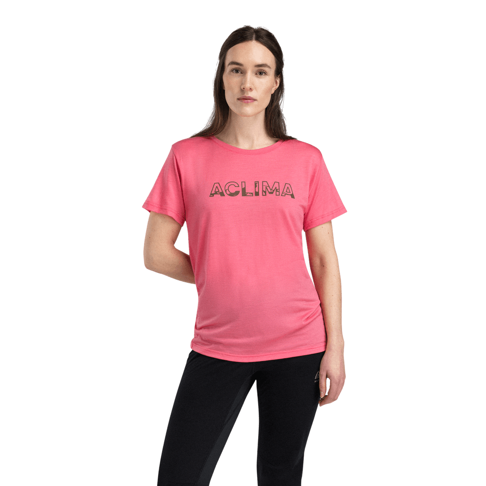 productCard.productImage: LightWool 140 Classic Tee Logo W's Sun Kissed Coral