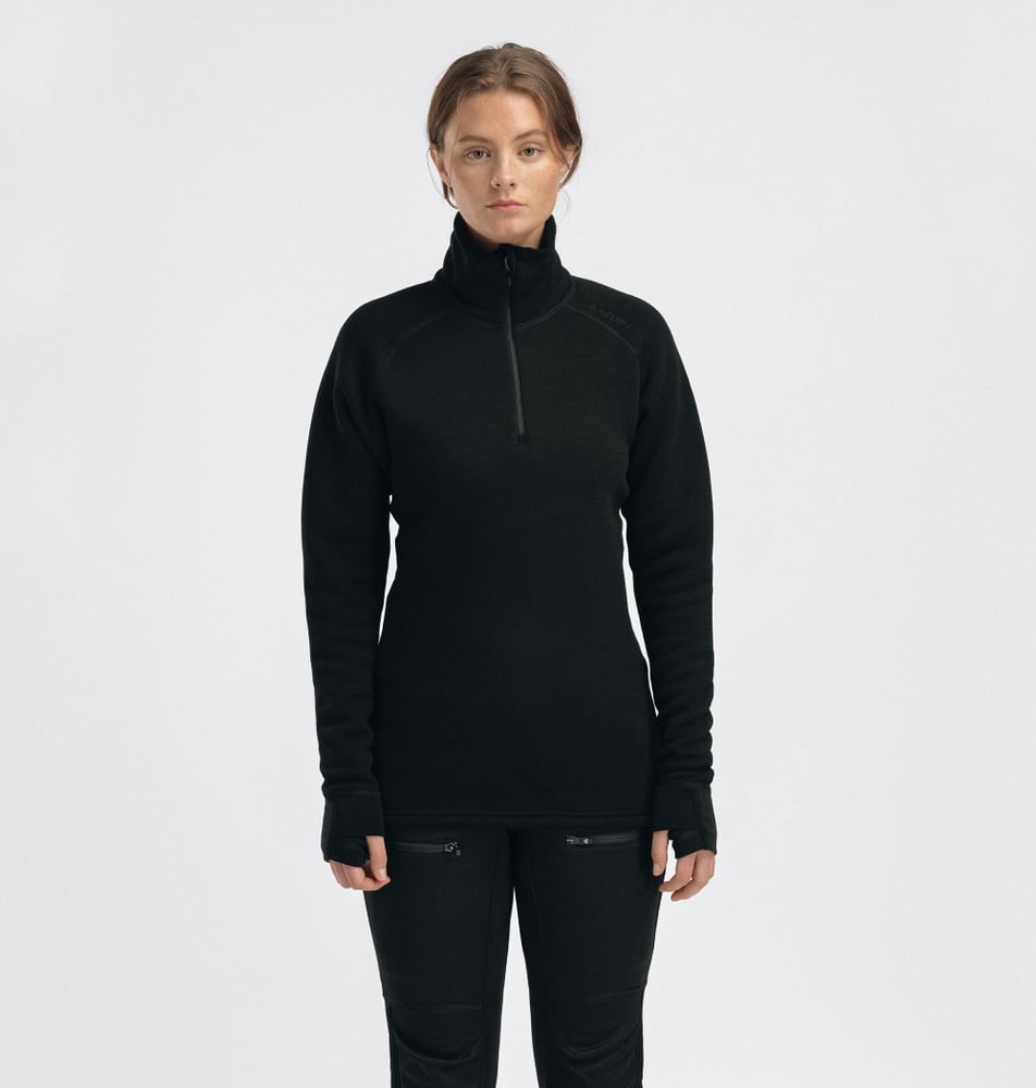 productCard.productImage: FleeceWool V2 Polo w/ zip W's Jet Black