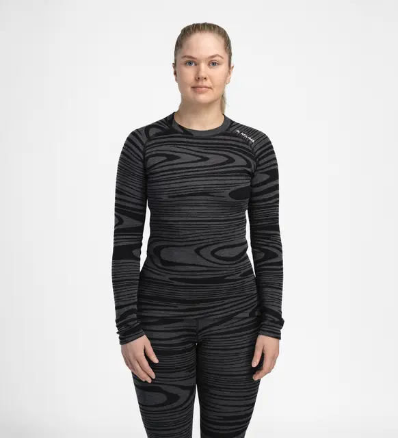 WarmWool crewneck W's Black Motion L 