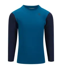 WarmWool crewneck Ch Corsair/Navy Blazer 100