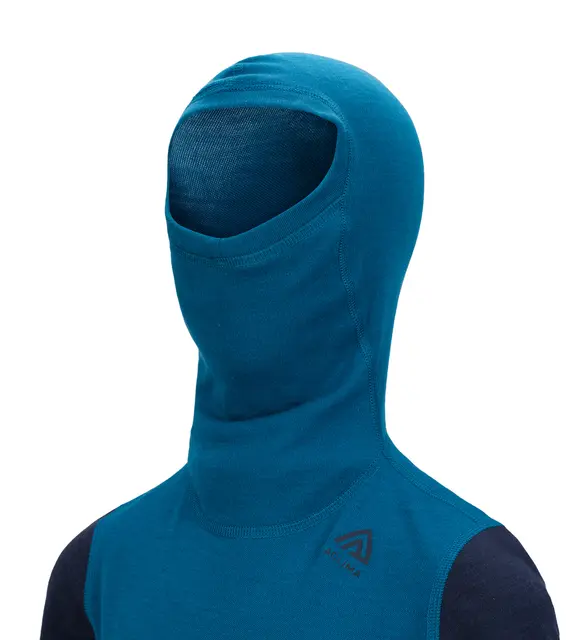 WarmWool hoodsweater Ch Corsair/Navy Blazer 100 