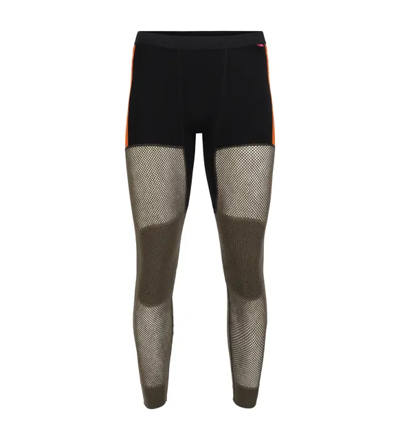WoolNet Hybrid longs M's Jet Black/Tarmac/Gold Flame S 