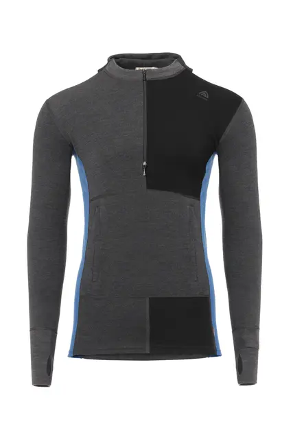 WarmWool hoodsweater w/zip M's Marengo/Jet Black/Corsair L 