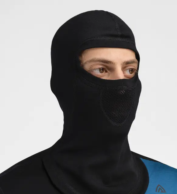 WarmWool hoodsweater w/zip M's Jet Black/Corsair/Gold Flame L 
