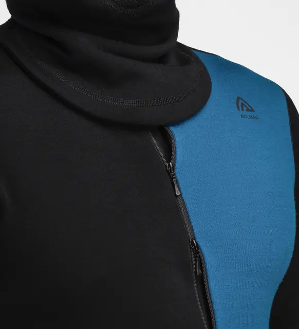 WarmWool hoodsweater w/zip M's Jet Black/Corsair/Gold Flame L 