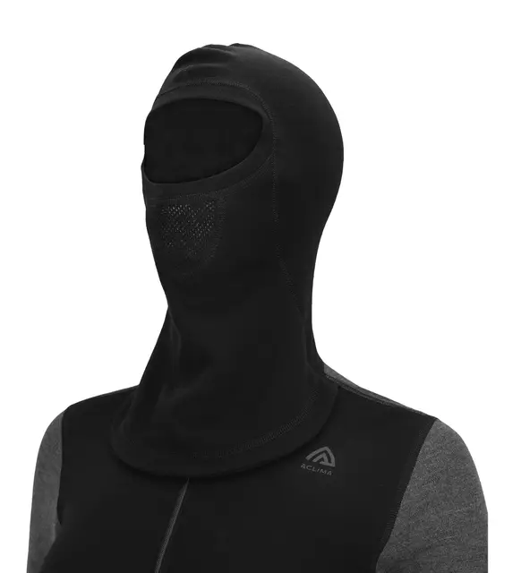 WarmWool hoodsweater w/zip W's Jet Black/Marengo/Gold Flame S 