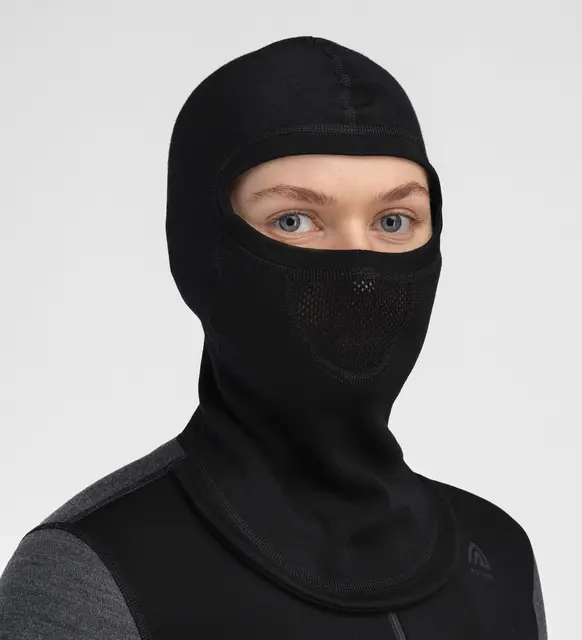WarmWool hoodsweater w/zip W's Jet Black/Marengo/Gold Flame S 