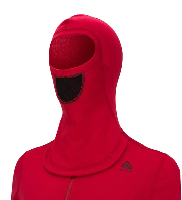 WarmWool hoodsweater w/zip W's Jester Red/Jet Black M 