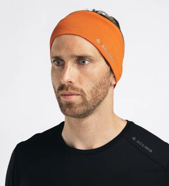 LightWool 140 headband Apricot Orange M 