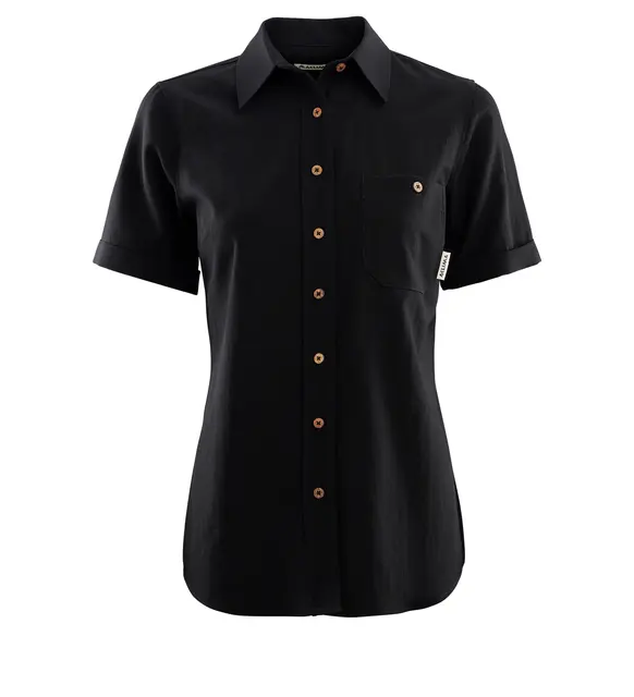 LeisureWool short sleeve shirt W's Jet Black M 
