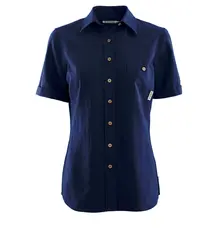 LeisureWool short sleeve shirt W&#39;s Navy Blazer S