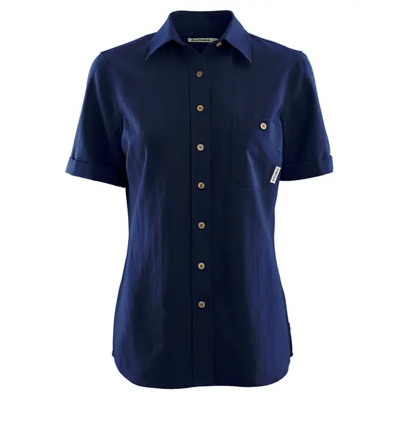 LeisureWool short sleeve shirt W's Navy Blazer S 