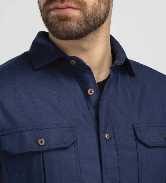 ReBorn woolshirt M's Navy Melange M 