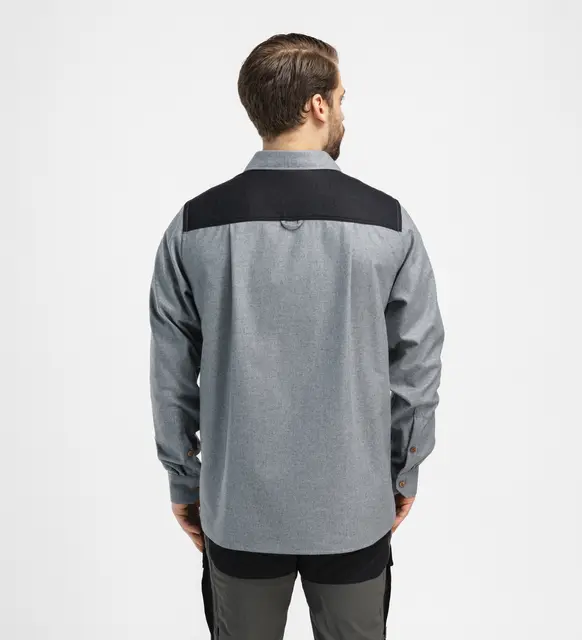 ReBorn woolshirt M's Light Grey/Dark Grey Melange XL 