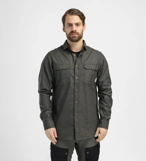 ReBorn woolshirt M's Green Granite S 