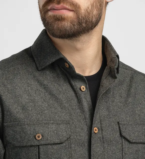 ReBorn woolshirt M's Green Granite S 
