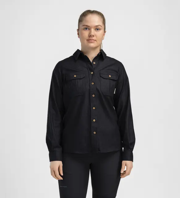 Reborn woolshirt W's Dark Grey Melange S 