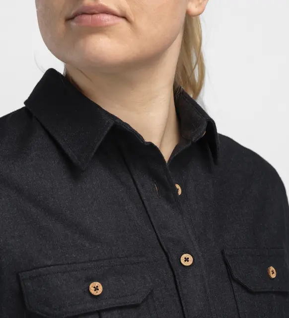 Reborn woolshirt W's Dark Grey Melange S 