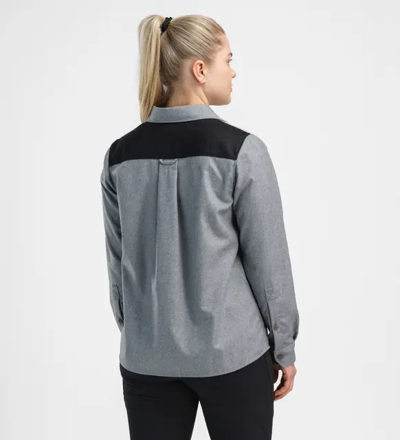 Reborn woolshirt W's Light Grey/Dark Grey Melange M 
