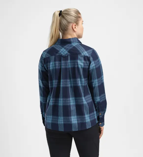 Reborn woolshirt W's Check Navy / Jeans M 
