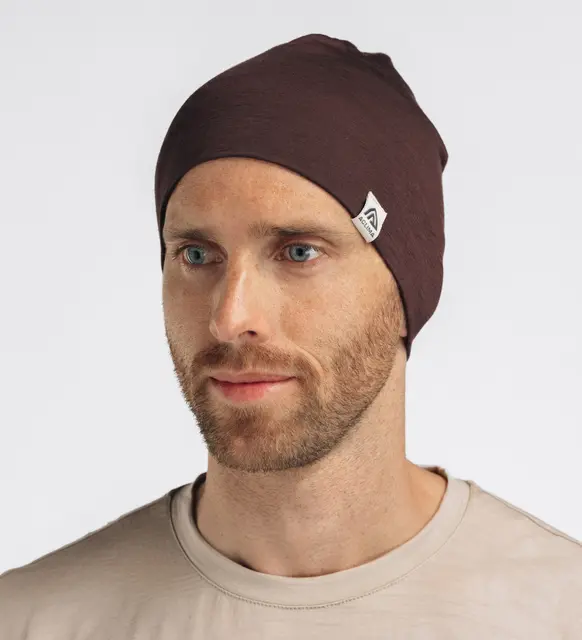 LightWool 140 relaxed beanie Chocolate Plum Onesize 