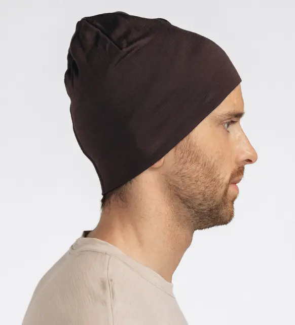 LightWool 140 relaxed beanie Chocolate Plum Onesize 