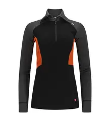 WarmWool polo W&#39;s Jet Black/Marengo/Gold Flame M