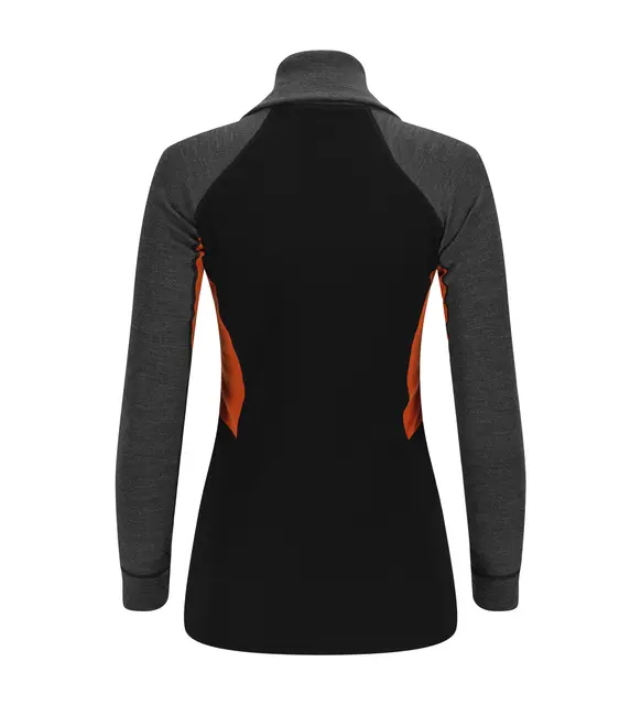 WarmWool polo W's Jet Black/Marengo/Gold Flame M 