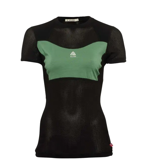 WoolNet Light T-shirt W's Jet Black/ Dark Ivy L 