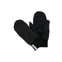 WoolTerry Liner Mittens Jet Black M/8