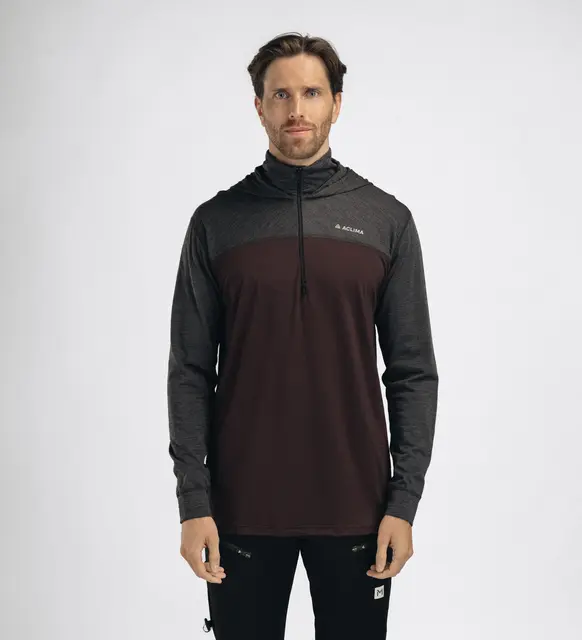 LightWool 180 Hoodie M's Chocolate Plum / Marengo S 
