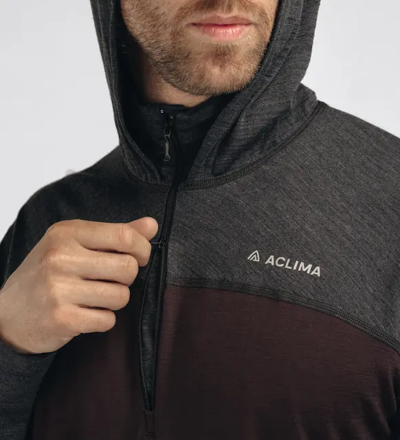 LightWool 180 Hoodie M's Chocolate Plum / Marengo S 