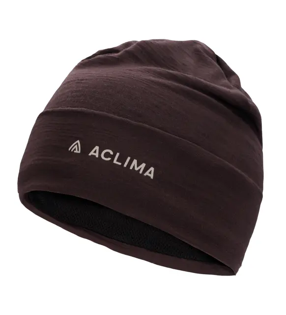 WoolNet Light Beanie U Chocolate Plum S/M 